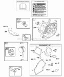 Cylinder Gasket Set - Engine OperatorS Manual Piston Rings Connecting Rod Warning Label Diagram and Parts List for 117432-0552-A1  Briggs and Stratton Engine